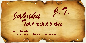 Jabuka Tatomirov vizit kartica